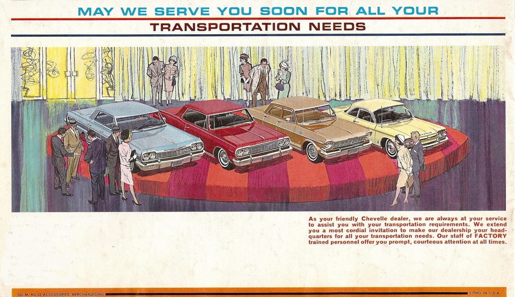 1964 Chev Chevelle Accessories Brochure Page 2